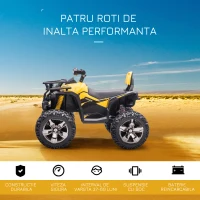 HOMCOM ATV Copii 12V – Electric cu Faruri, 3–5 Ani(m-4)