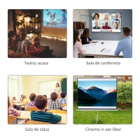Homcom Ecran Proiectie 100” – Format 4:3 cu Trepied(m-6)