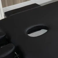 HOMCOM Marquesa Dobrável Mesa de Massagem Portátil com Altura Ajustável em 7 Posições 186x71x62-83cm Preto(m-8)
