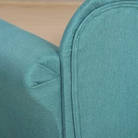 HOMCOM Kids Sofa Toddler Chair Children Armchair Lounge Seater Bed Couch for Bedroom Playroom with Storage Compartment Eucalyptus Wood Light Blue(m-10)