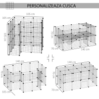 Pawhut tarc Personalizabil – 36 Panouri Metal pentru Animale(m-4)