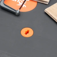 DURHAND 5 In 1 Multi-function Folding Workbench, Adjustable Work Bench, Sawhorse, Dolly, Creeper with Wheels, Printed Scale and Angle for Home, Garage, Black(m-12)