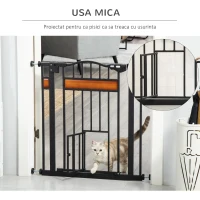 PawHut Portita pentru caini cu fixare prin apasare, extensibila 74-80 cm(m-8)