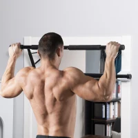 HOMCOM Aparat de antrenament Pliabil pentru Usi 75-95 cm , Otel, Negru(m-2)