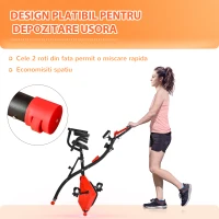 HOMCOM Bicicleta Pliabila 2 in 1 Rezistenta 8 Nivele Elastice pentru Brate(m-7)