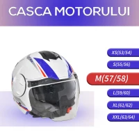 HOMCOM Casca Motocicleta Viziera Exterioara si Parasolar Certificat ECE R22 Masura M(m-5)