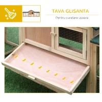 PawHut cusca iepuri, 210x45.5x84.5 cm, lemn(m-5)