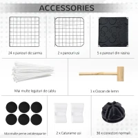 PawHut cusca modulara pentru iepuri, 105x105x70cm(m-7)