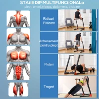 HOMCOM statie pentru antrenament, 83x72x98cm, rosu si negru(m-5)