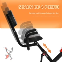 HOMCOM Bicicleta Pliabila 2 in 1 Rezistenta 8 Nivele Elastice pentru Brate(m-5)