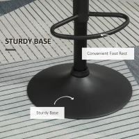 HOMCOM Height Adjustable Barstools Set of 2, Swivel Bar Stools with Footrest for Kitchen Counter, Home Bar(m-5)