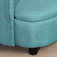 HOMCOM Kids Sofa Toddler Chair Children Armchair Lounge Seater Bed Couch for Bedroom Playroom with Storage Compartment Eucalyptus Wood Light Blue(m-11)