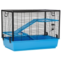 PawHut Guinea Pig Cage Small Animal Habitat for Hamsters Chinchillas Indoor, 80x48x58 cm, Light Blue