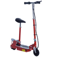 HOMCOM Foldable Electric Scooter for Teens Over 7 years old 12V Battery 120W-Red(m-1)