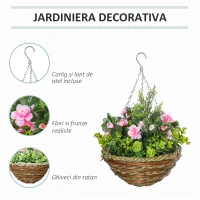 Outsunny Set 2 Plante Lisianthus – Ghiveci Rachita, Decorative pentru Agatat(m-4)
