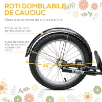 HOMCOM Trotineta pentru Copii cu Roti Mari, 2 frane si Ghidon Reglabil(m-7)