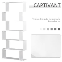 Homcom Biblioteca Alba 80×24×191 cm – Design Elegant & Practic(m-5)