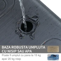 HOMCOM cos baschet, portabil, reglabil, 69x69x216-261,5 cm(m-6)