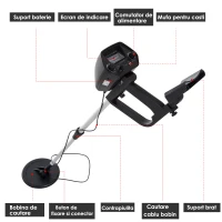 Outsunny Detector de Metal cu Bobina Impermeabila(m-6)