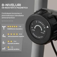 HOMCOM Bicicleta Pliabila cu Rezistenta Magnetica pe 8 nivele, Monitor LCD si Ritm Cardiac(m-7)