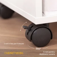 HOMCOM mobilier depozitare jucarii, 90x30x37.9cm alb(m-5)