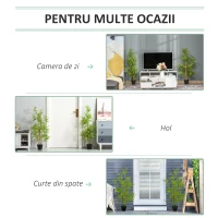 Outsunny bambus artificial in ghiveci, 120 cm, verde(m-4)
