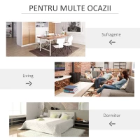 HOMCOM Set 2 Scaune moderne Capitonate Stil nordic din Catifea si Metal Gri(m-7)