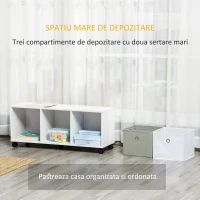HOMCOM mobilier depozitare jucarii, 90x30x37.9cm alb(m-4)