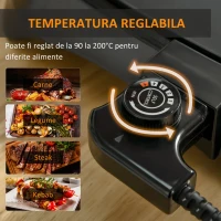 HOMCOM gratar electric antiaderent,1600W(m-5)