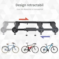 HOMCOM cadru antrenament bicicleta, 49x16x82-130cm, negru(m-4)