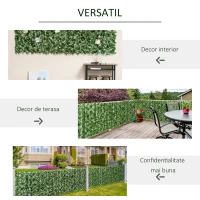 Outsunny Gard Artificial 240×100 cm – Rulou Verde inchis Anti‑UV(m-5)