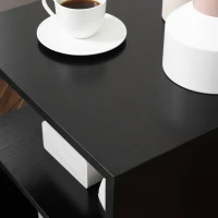 Homcom Masuta Joasa Salon – Lemn Negru 50×50×50 cm(m-9)