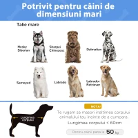 Pawhut Patut Caini – Pliant Metal & Oxford cu Geanta Transport(m-7)