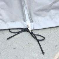 Outsunny Heater for Camping in Tent, 11.2KW Stainless Steel Garden Freestanding Tower Heater w/Wheels Cover Silver(m-11)