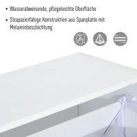 HOMCOM Schuhkipper Schuhschrank Schuhständer Schuhregal mit 2 Klappen 10–12 Paar Spannplatte Weiß 60 x 24 x 80 cm(m-4)