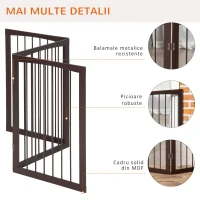 PawHut poarta de siguranta pentru animale 160x1,2x76 cm(m-6)