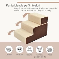 PawHut Scarisoara pentru Caini – 3 Trepte Moale & Antialunecare(m-7)
