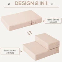 PawHut scara din burete, pentru caini si pisici, 67x39x10cm(m-4)