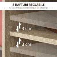 HomCom dulapior cu rafturi, 72x55x76 cm, lemn natural(m-6)