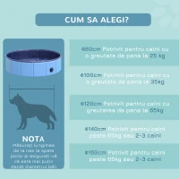 PawHut piscina pentru caini, pliabila, 80x20cm, albastra(m-9)