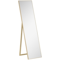 HOMCOM Full-Length Mirror with Stand, Freestanding, 40 cm x 150 cm, Natural