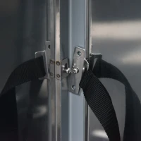 Outsunny Heater for Camping in Tent, 11.2KW Stainless Steel Garden Freestanding Tower Heater w/Wheels Cover Silver(m-9)