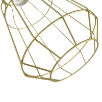 HOMCOM Modern Floor Lamp, 3-Light Standing Lamp, Gold Tone Finish, Steel Frame, Foot Switch, Round Base, E27 Living Room Gold(m-10)