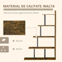 HOMCOM Biblioteca Stil Industrial 5 Niveluri 102 x 30 x 160 cm(m-7)