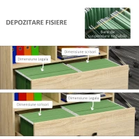 Vinsetto Mobilier Birou – Multifunctional din Lemn cu Suport Imprimanta(m-6)