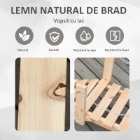 Outsunny Punte de Gradina in Lemn Impermeabil cu Pasarela Arcuita pentru Iaz(m-5)