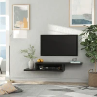 HOMCOM Black TV Stand,  Wall Mounted, Wooden(m-11)