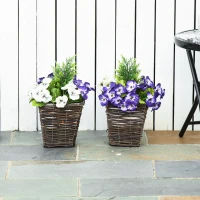 Outsunny ghiveci flori artificiale de Phalaenopsis, 26x26x45cm(m-12)