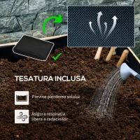 Outsunny Pat pentru Gradina de Legume inaltat din Lemn, Jardiniera de Gradina pentru Plante si Legume, 117x117x30 cm(m-4)
