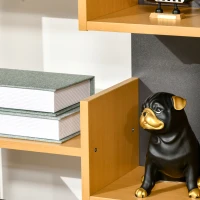 HOMCOM 6-Tier Bookcase, Freestanding Bookshelf with 11 Open Shelves, Modern Dsiplay Storage Unit for Study and Home Office, Natural(m-8)